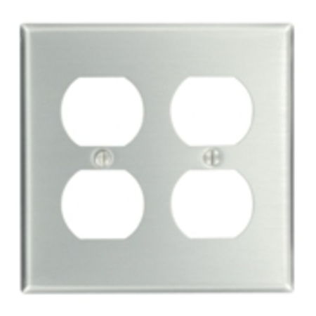 LEVITON Receptacle 2 Gang Wallplate 83016